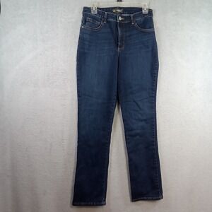 Lee High Rise Straight Leg Jeans Dark Wash Blue Womens Size 6M DD2-20B-LFLH05301